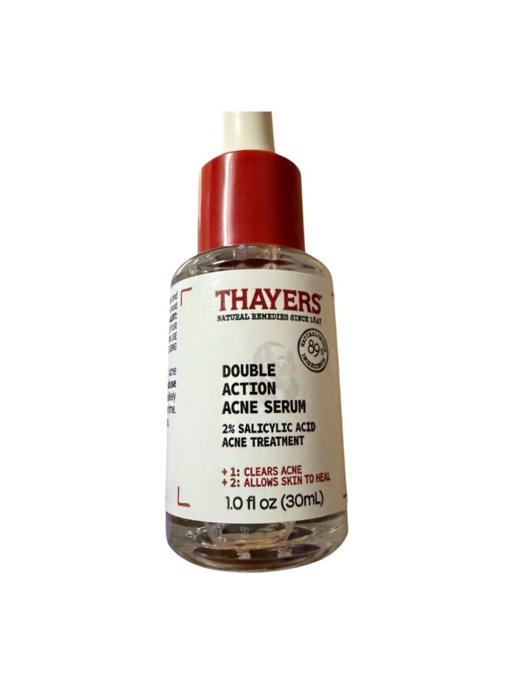 Thayers Double Action Acne Serum with Salicylic Acid, Acne 1 Oz